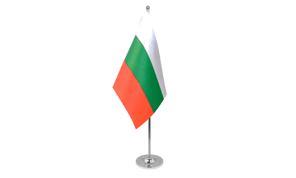 Bulgaria Satin Table Flag